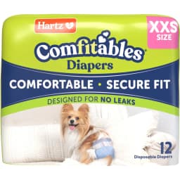 Hartz Comfitables Male & Female Dog Diapers, XX-Small: Up to 10-in waist, 12 count