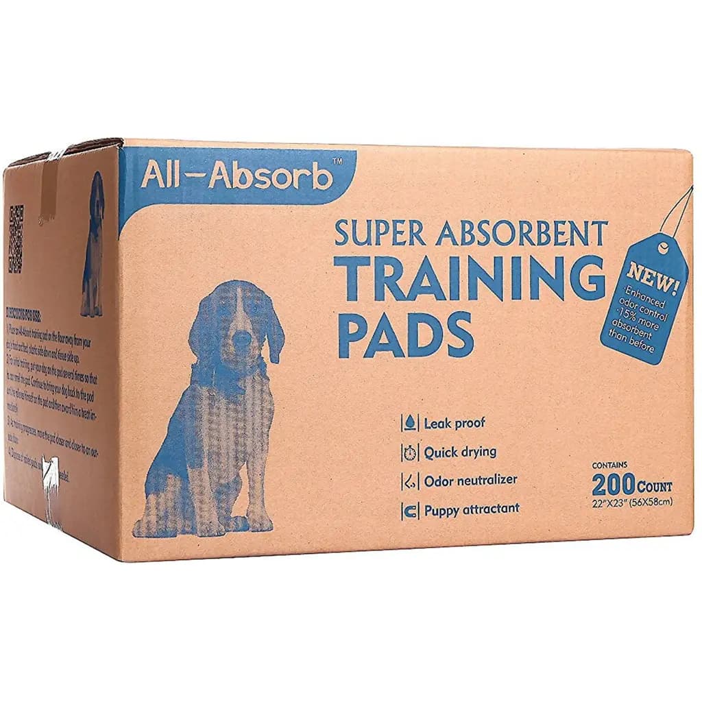 All-Absorb Super Absorbent Dog Training Pads, 22 x 23-in, 200 count, Unscented