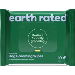 Earth Rated Thick Plant-Based Dog Grooming Wipes, Lavender Scented, 10 count