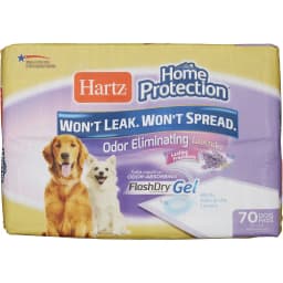 Hartz Home Protection Odor Eliminating Dog Pee Pads, 21 x 21-in, 70 count, Lavender Scented