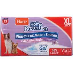 Hartz Home Protection Odor Eliminating X-Large Dog Pee Pads, 30 x 21-in, 75 count, Lavender Scented
