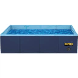 Outdoor Portable Rectangular Dog Swimming Pool, Blue, Small