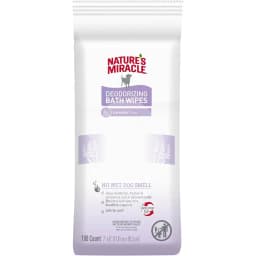 Nature's Miracle Deodorizing Dog Bath Wipes, 100 count, Lavender