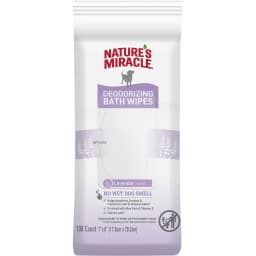 Nature's Miracle Deodorizing Dog Bath Wipes, 200 count, Lavender