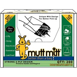 Mutt Mitt Dog Waste & Poop Pick Up Bag, 200 count