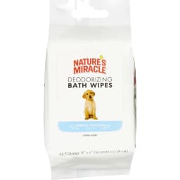 Nature's Miracle Spring Waters Deodorizing Dog Bath Wipes, 25 count