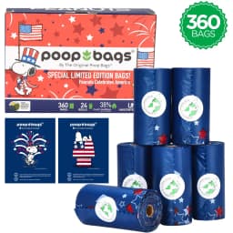 The Original Poop Bags Peanuts USDA Biobased Dog Poop Bags, 360 count, Unscented, Americana
