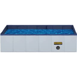 Outdoor Portable Rectangular Dog Swimming Pool, Gray, Large