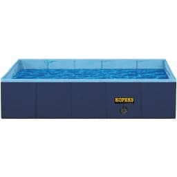 Outdoor Portable Rectangular Dog Swimming Pool, Blue, Medium