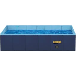 Outdoor Portable Rectangular Dog Swimming Pool, Blue, Large