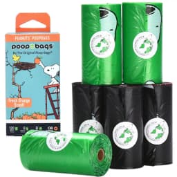 The Original Poop Bags Peanuts USDA Biobased Dog Poop Bags, 120 count, Orange Scented