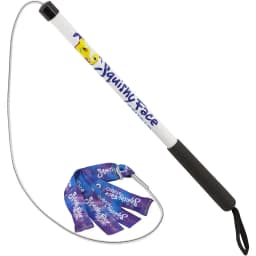Flirt Pole V2 with Lure Squeaky Dog Toy, Purple & Blue Tie Dye, Junior