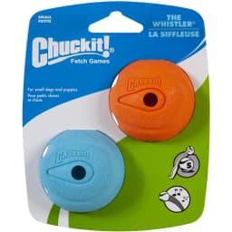 The Whistler Ball Dog Toy, Color Varies, Small, 2 pack
