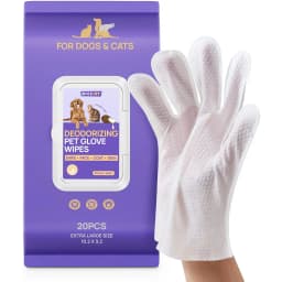 Deodorizing Cat & Dog Glove Wipes, 20 count