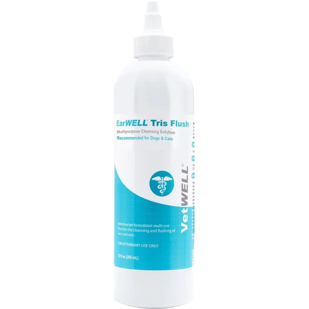 Tris Flush Dog & Cat Ear Cleaner Solution & Infection Treatment, 12-fl oz bottle