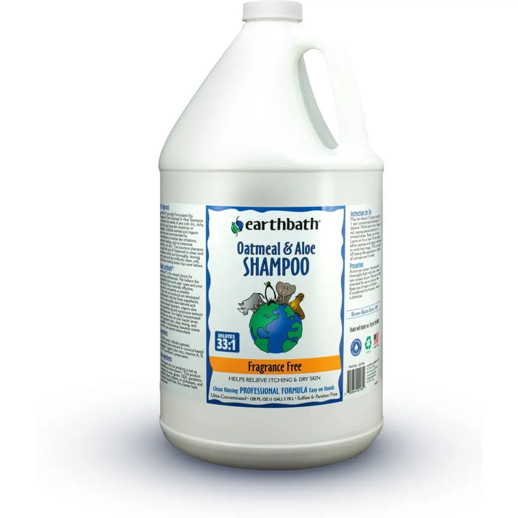 Earthbath Oatmeal & Aloe Fragrance Free Dog & Cat Shampoo, 128-fl oz bottle