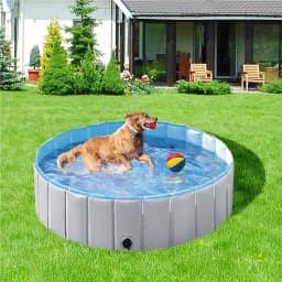 Yaheetech Foldable Pet Pool, Gray, Large, 47.5-in