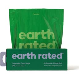 Earth Rated Dog Poop Bags, Thick Grab & Go Single Roll, Lavender Scented, 300 Bags