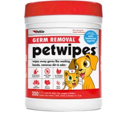 Petkin Petwipes Germ Removal Antibacterial Dog & Cat Wipes, 200 count