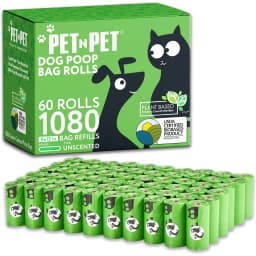 Dog Poop Bags, Unscented, 1080 count, Green