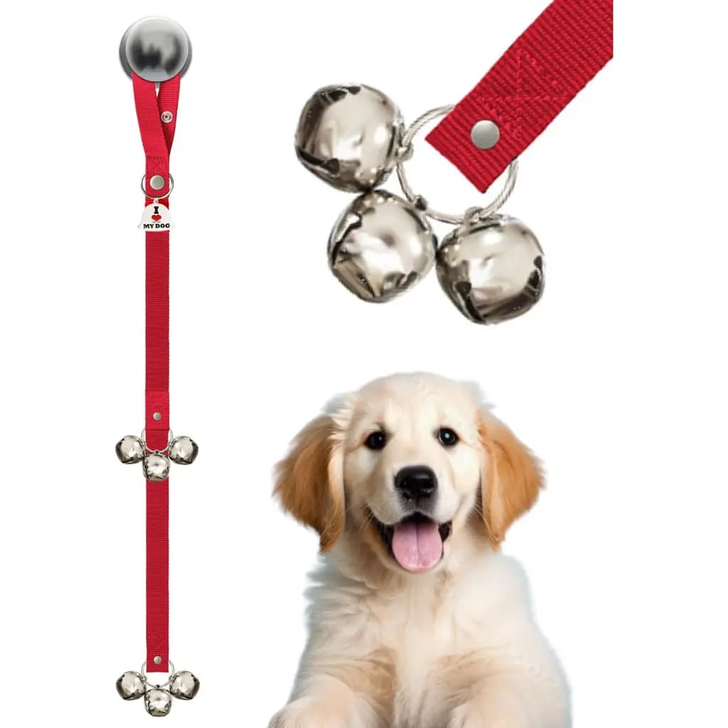 Potty Bells Original Dog Doorbell, Red