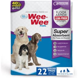 Four Paws Super Absorbent Dog Pee Pads, 24 x 24-in, 22 count