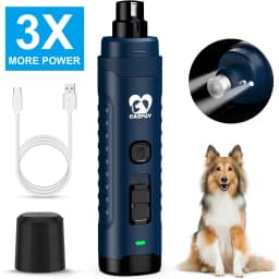 Quiet 2 LED Medium & Large Dog & Cat Nail Grinder, Dark Blue