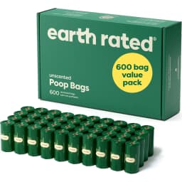 Earth Rated Dog Poop Bags, Refill Rolls, Unscented, 600 count