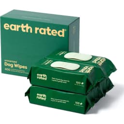 Earth Rated Thick Hypoallergenic Dog Grooming Wipes, Unscented, 400 count