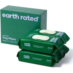 Earth Rated Thick Hypoallergenic Dog Grooming Wipes, Lavender Scented, 400 count
