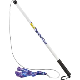 Flirt Pole V2 with Lure Squeaky Dog Toy, Purple & Blue Tie Dye, Regular
