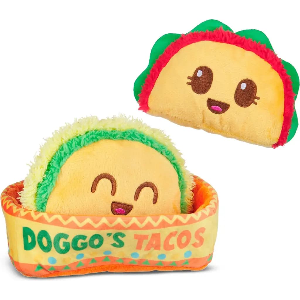 Doggo's Tacos 3-in-1 Squeaky Plush Dog Toy