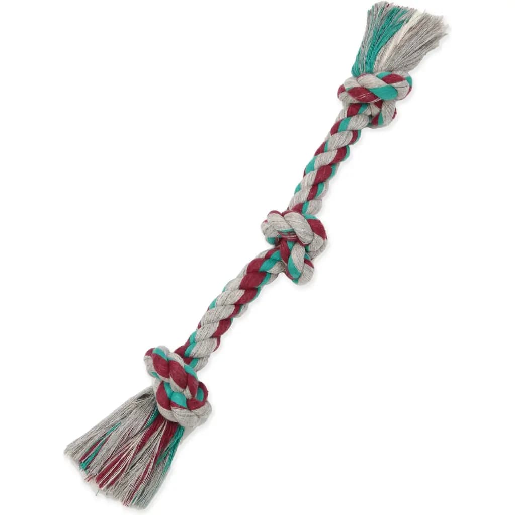 Cottonblend 3 Knot Dog Rope Toy, Color Varies, Small