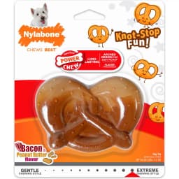 Nylabone Power Chew Pretzel Dog Toy Bacon & Peanut Butter, Small