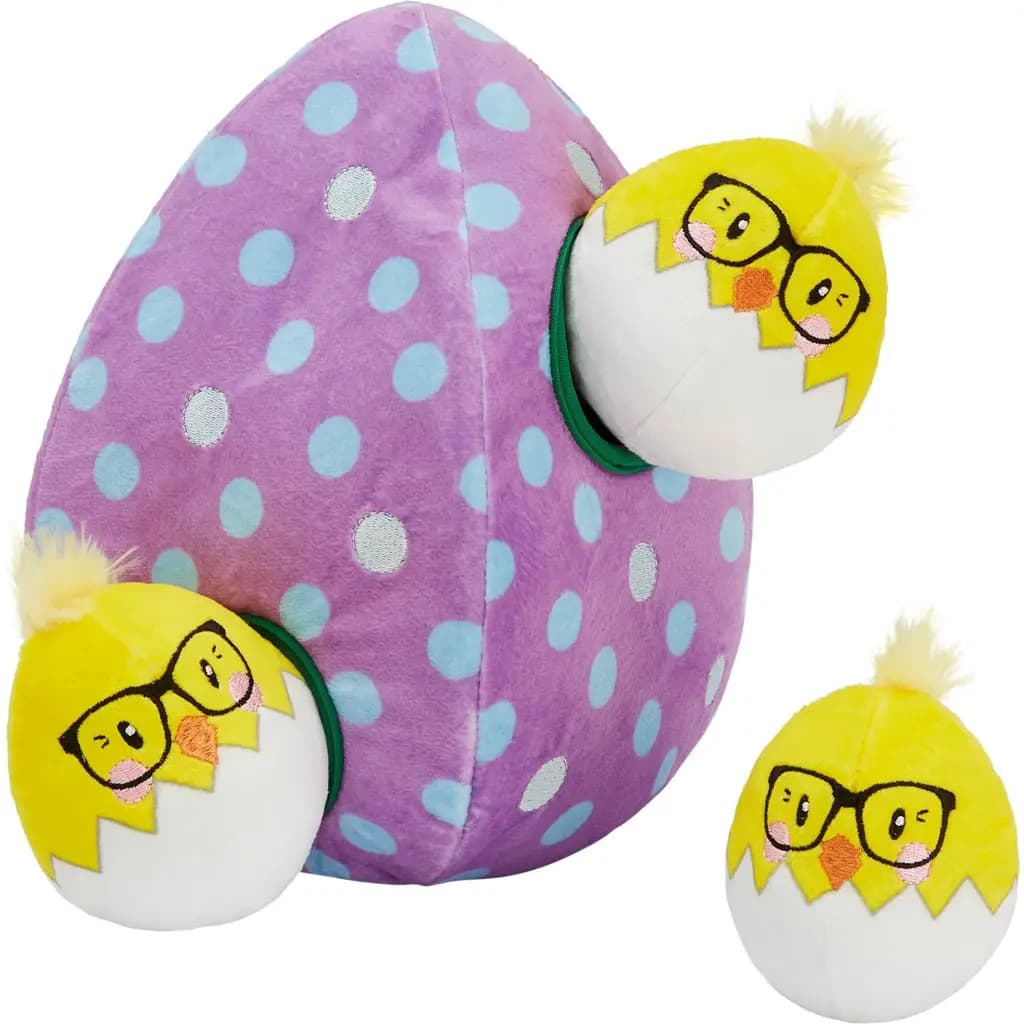 Frisco Spring Easter Egg Hide & Seek Puzzle Plush Squeaky Dog Toy, Medium