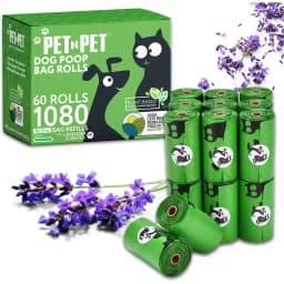 PET N PET Dog Poop Bags, Lavander Scented, 1080 count