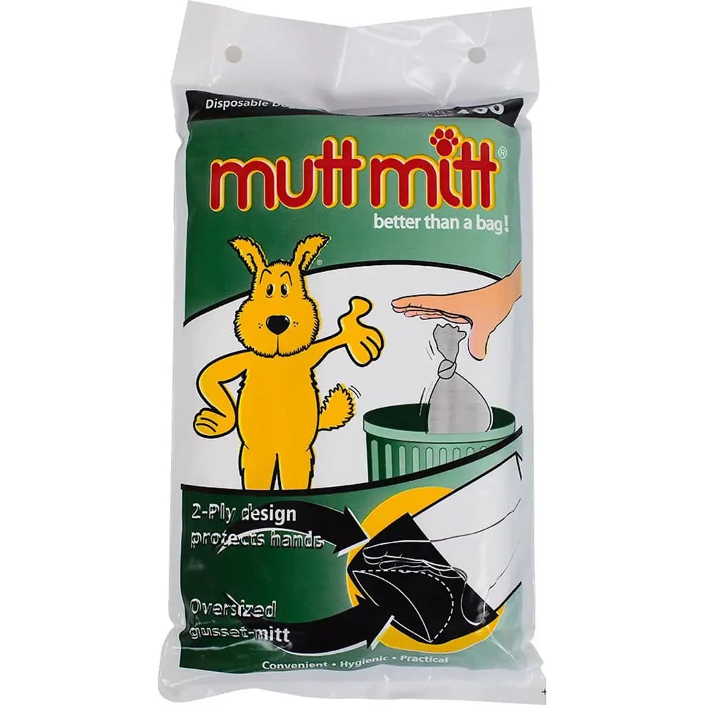Mutt Mitt Dog Waste & Poop Pick Up Bag, 100 count
