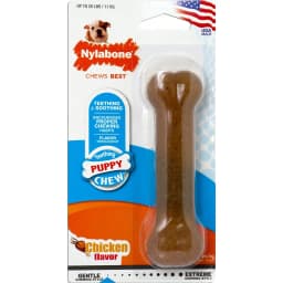 Nylabone Puppy Chew Chicken Flavored Puppy Chew Toy, Small, bundle of 2