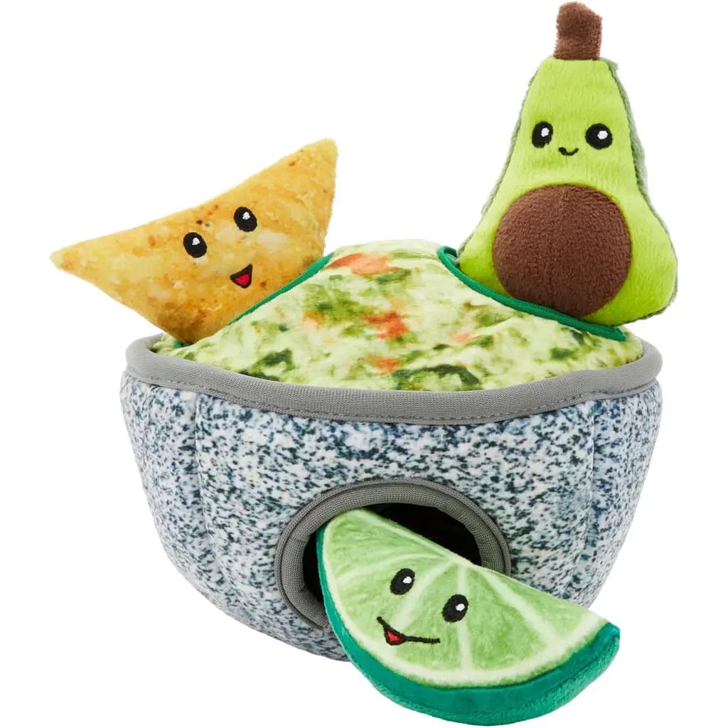 Guacamole Hide & Seek Puzzle Plush Squeaky Dog Toy, Small