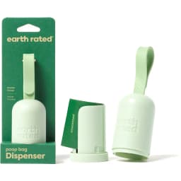 Earth Rated Dog Poop Bag Holder with Dog Poop Bags, Unscented, 1 Dispenser & 15 Bags