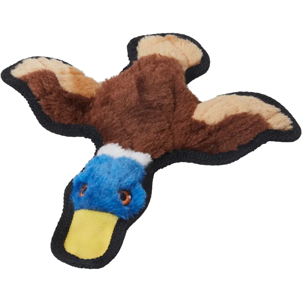 Frisco Duck Stuffing-Free Flat Plush Squeaky Dog Toy, Small/Medium