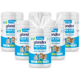 Vetnique Labs Glandex Boot the Scoot Rear End Anal Gland Cleaning & Deodorizing Hygienic Dog & Cat Wipes, 75 count, case of 6
