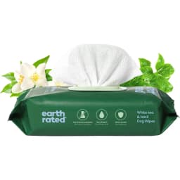 Earth Rated Thick Hypoallergenic Dog Grooming Wipes, White Tea Basil Scented, 100 count
