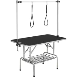 Yaheetech Foldable Retractable Bath Dog & Cat Grooming Table, Black