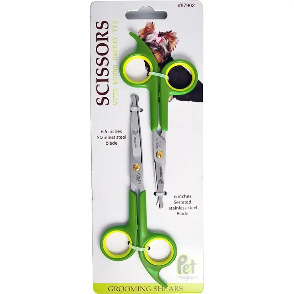 Dog & Cat Grooming Scissors with Round Safety Tip, 2 pack