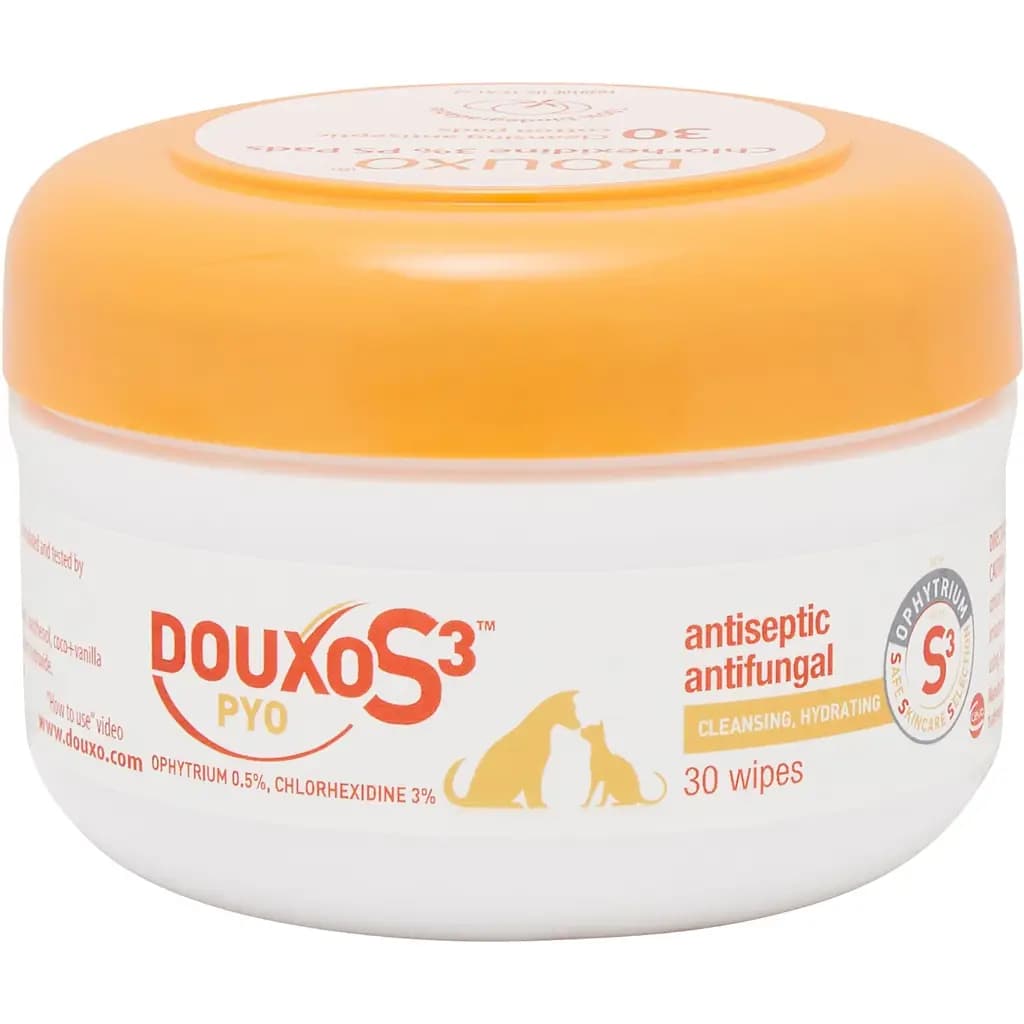 PYO Antiseptic Antifungal Chlorhexidine Dog & Cat Wipes 30 count