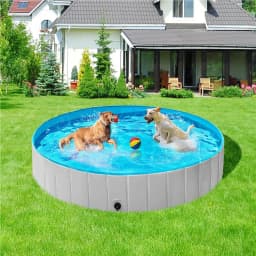 Yaheetech Foldable Pet Pool, Gray, XX-Large, 63-in