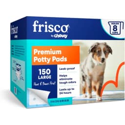 Frisco Large Premium Dog Training & Potty Pads, 22 x 23-in, Unscented, 150 count, Paws & Bones