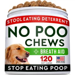 No Poo & Coprophagia Stool Eating Deterrent Gut Health & Immune Support Chew Supplement for Dogs, 120 count