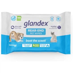 Vetnique Labs Glandex Boot the Scoot Rear End Anal Gland Cleaning & Deodorizing Hygienic Dog & Cat Wipes, 100 count